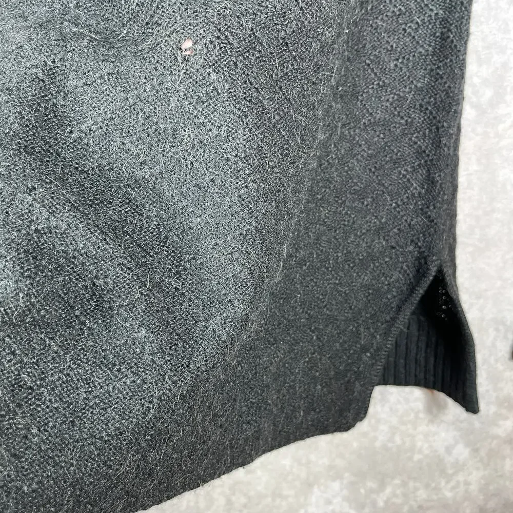 Tory Burch Sweater Womens Size XS Black Knit Wool‎ Blend Keyhole Neck Pullover